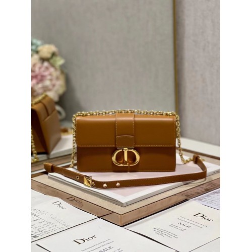 BORSA DIOR 30 MONTAIGNE EAST-WEST CON CATENA Pelle di vitello M9334 marrone