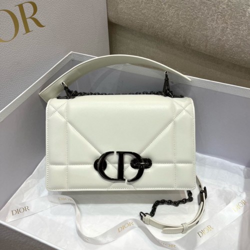 POUCH DIOR 30 MONTAIGNE CON TRACOLLA E MANICO S32698 BIANCO
