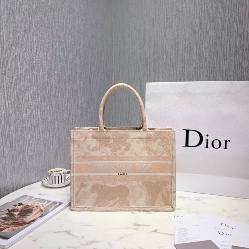 BORSA TOTE DIOR BOOK IN TELA RICAMATA C1287 Beige