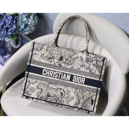 BORSA TOTE DIOR BOOK IN TELA RICAMATA C1287