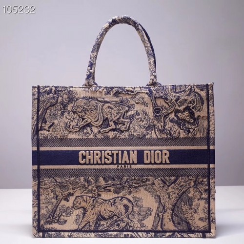 BORSA TOTE DIOR BOOK TOILE DE JOUY M1286ZT blu