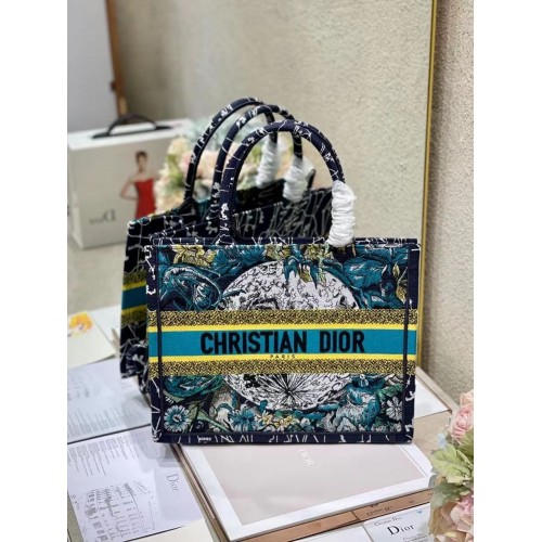 BORSA A LIBRO DIOR Ricamo Dior Constellation blu M1296ZR