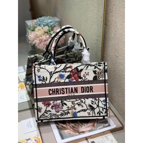 BORSA DIOR BOOK TOTE IN TELA RICAMATA C1286-10