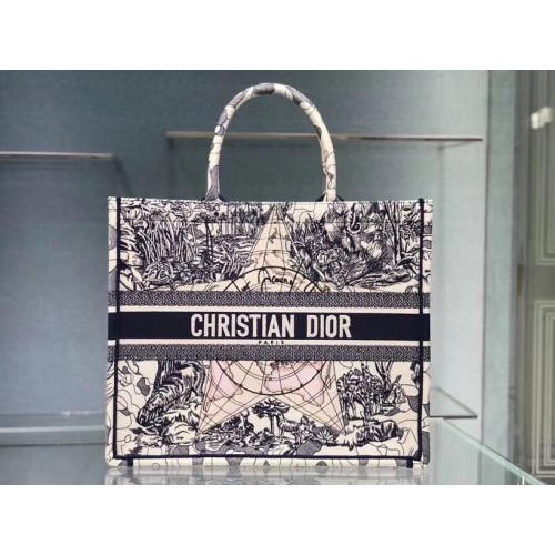 BORSA DIOR BOOK TOTE IN TELA RICAMATA C1286-16