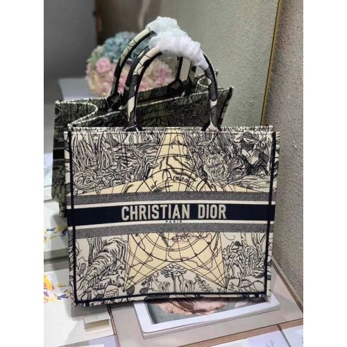 BORSA DIOR BOOK TOTE IN TELA RICAMATA C1287-14