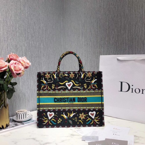 BORSA DIOR BOOK TOTE IN TELA RICAMATA M1287-6