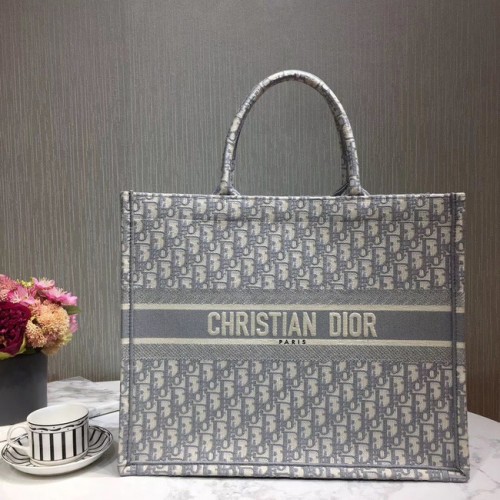 BORSA DIOR BOOK TOTE IN TELA RICAMATA M1287-9 grigia
