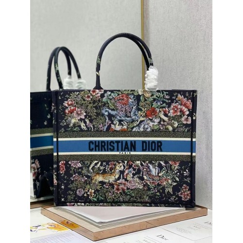 BORSA DIOR BOOK Ricamo C1286-29 nero