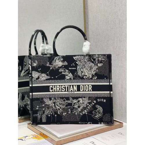 BORSA DIOR BOOK Ricamo C1286-31 nero