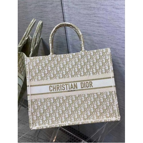 BORSA DIOR BOOK Ricamo C1286-9 crema