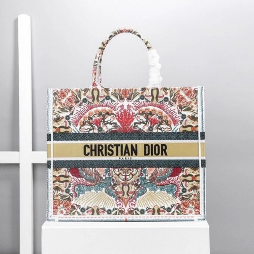 DIOR BOOK TOTE Latte Multicolore Dior Zodiac Ricamo M1286Z-2