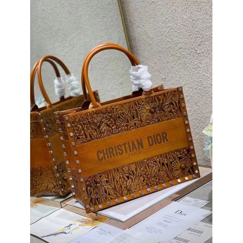 DIOR BOOK TOTE Ricamo multicolore M1296ZR-17 GIALLO