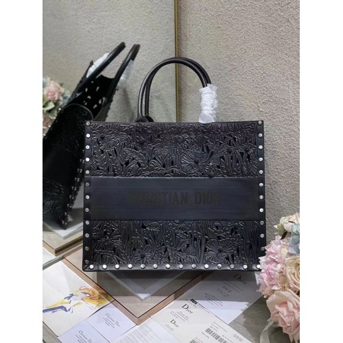 DIOR BOOK TOTE Ricamo multicolore M1297ZR-16 NERO