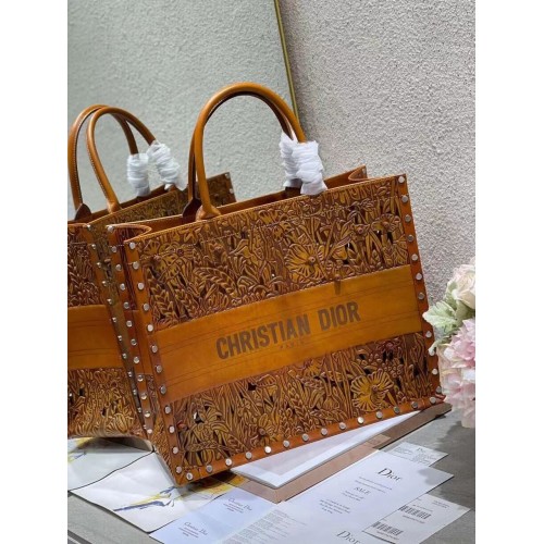 DIOR BOOK TOTE Ricamo multicolore M1297ZR-5 GIALLO