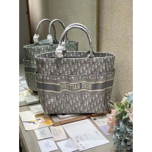 Borsa da spiaggia DIOR CANVAS C0175 GRIGIO