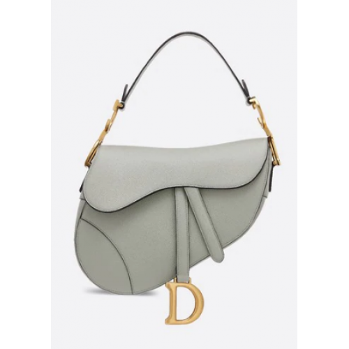 BORSA DIOR IN PELLE DI VITELLO FIORE GREY STONE SADDLE M0446C