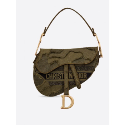 BORSA DIOR SADDLE CAMOUFLAGE VERDE M0446C