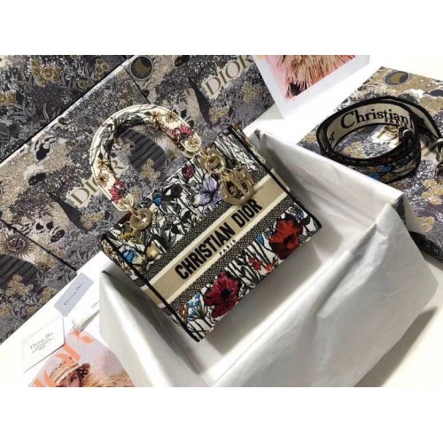 DIOR MEDIUM Ricamo Mille Fleurs multicolore M0565OR