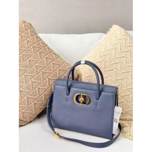 BORSA TOTE DIOR MEDIUM ST HONORE Pelle di vitello granulata M9321UMBA blu