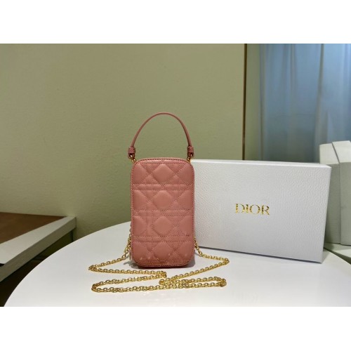 BORSA DIOR MINI BOBBY Pelle di agnello Cannage sfumata C0955 rosa