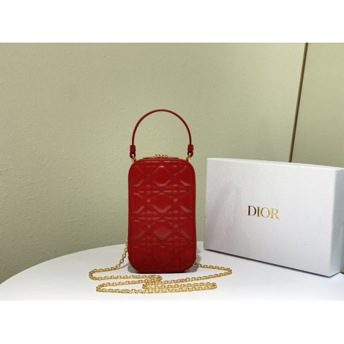 BORSA DIOR MINI BOBBY Gradient Cannage Lambskin C0955 rosso