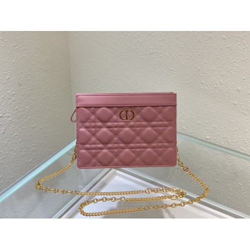 BORSA DIOR MINI BOBBY Pelle di agnello sfumata Cannage C4106 rosa