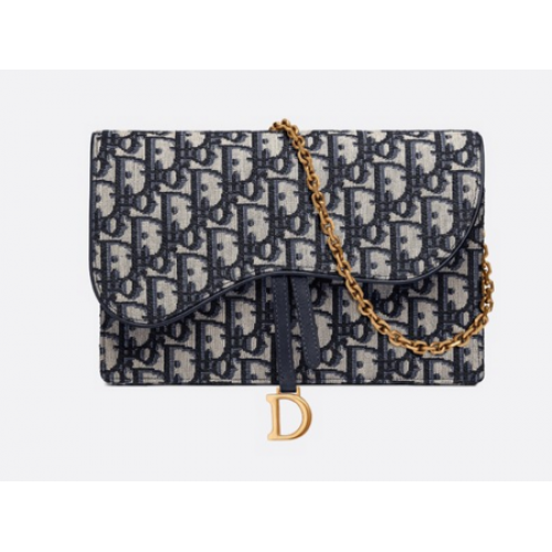 POCHETTE-SELLA DIOR OBLIQUE S5620C nera