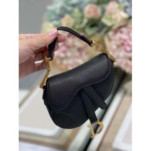 BORSA DA SELLA DIOR mini Pelle di capra C8160 nera