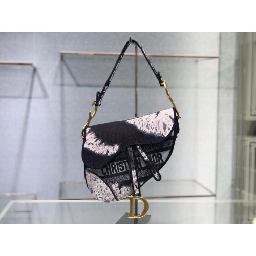 DIOR SADDLE CAMOUFLAGE POUCH D2456F GRIGIO