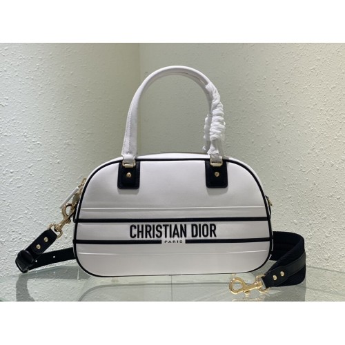Borsa tote DIOR grande in pelle C9178 bianca