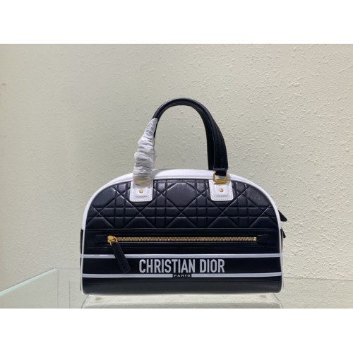 Borsa tote DIOR media in pelle B9189 nera