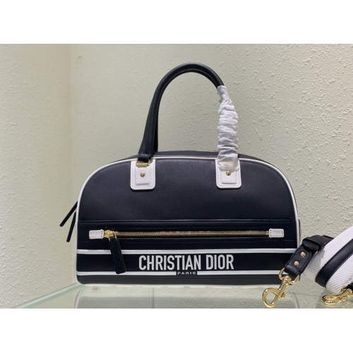 Borsa tote DIOR media in pelle C9189 nera