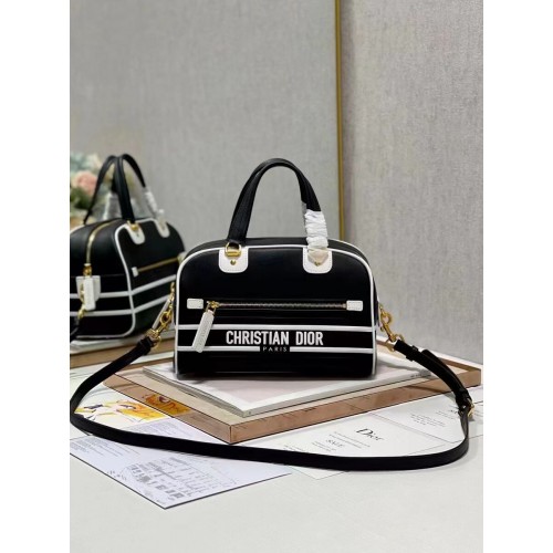 Borsa tote DIOR media in pelle C9200 nera
