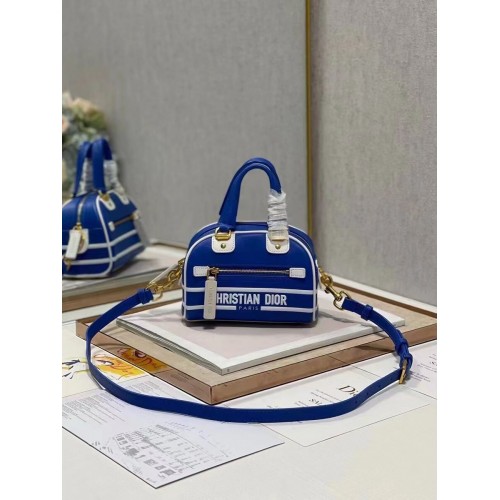 Borsa tote DIOR piccola in pelle C9201 blu