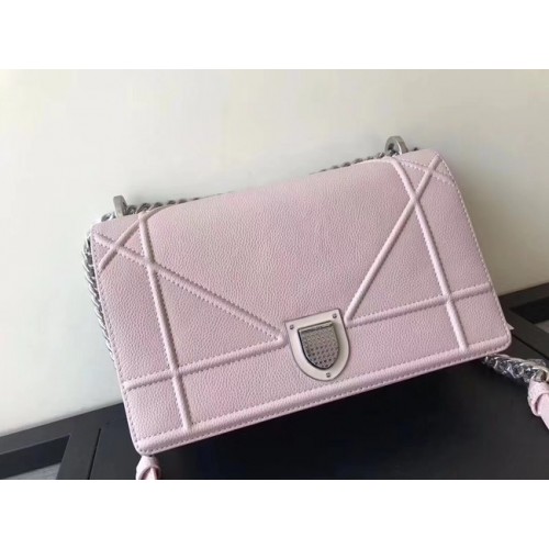 BORSA CON PATTA DIORAMA IN VITELLO GRANATO ROSA CIPRIA CON GRANDE DISEGNO CANNAGE M0422