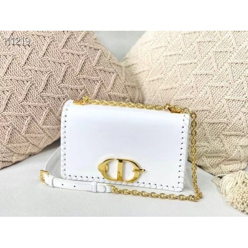 BORSA DIOR 30 MONTAIGNE Pelle di vitello M9207 bianca