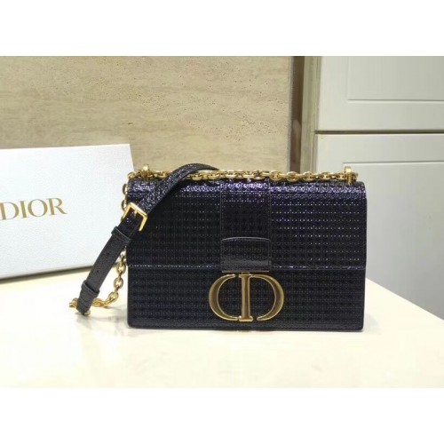BORSA CON PATTA IN VITELLO LISCIO Dior 30 MONTAIGNE C9230 nera