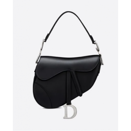 BORSA DIOR IN MORBIDA PELLE DI VITELLO SADDLE NERA M0446V