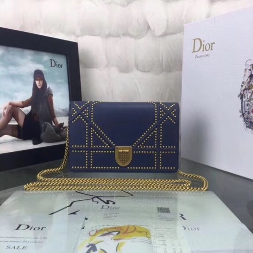 Dior CANNAGE Original mini borsa a tracolla in pelle di montone 3709 blu