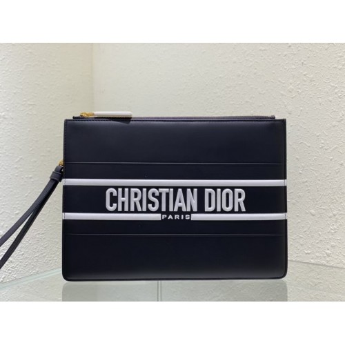 Pochette Dior in pelle di vitello C9181 nera