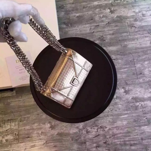 Borsa Dior Diorama in pelle originale CD13S oro