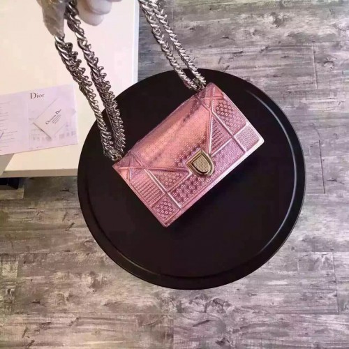 Borsa Dior Diorama in pelle originale CD13S oro rosa