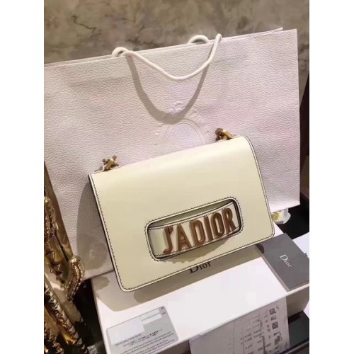 Dior JADIOR Flap Bag Pelle di vitello CD9002 OffWhite