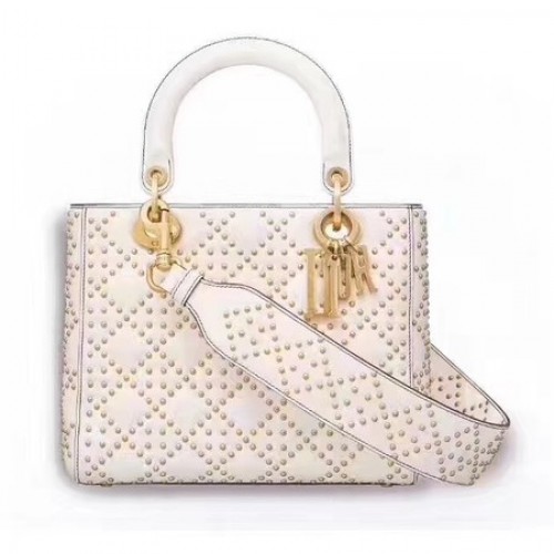 Borsa Dior Lady Dior Pelle di montone originale CD3892 OffWhite