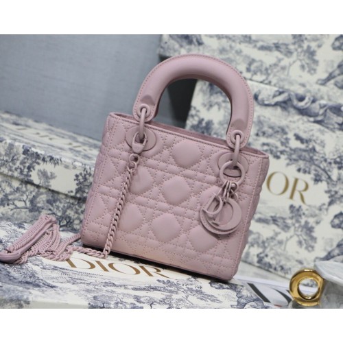 Dior Lady Dior Borsa in pelle di montone originale CD5500 rosa
