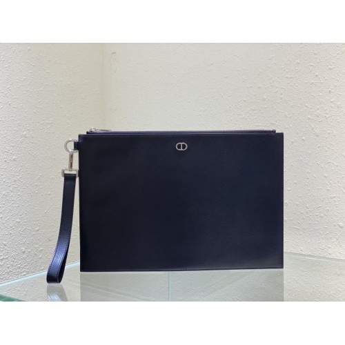 Pochette Dior in pelle di agnello C6112 nera