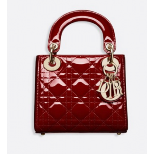 Dior BORSA MINI LADY DIOR IN VITELLO M0505O bordeaux