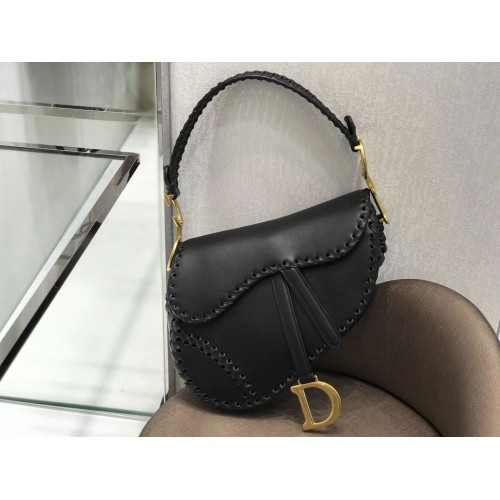 BORSA A SELLA DIOR MINI IN VITELLO NERO M0447 nero