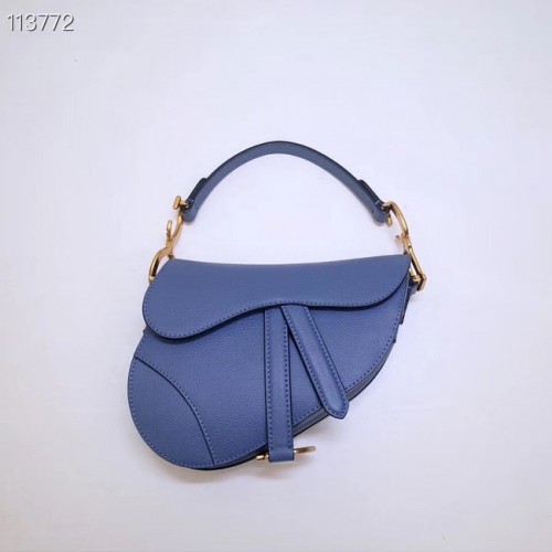 Dior Mini Borsa a sella Pelle di vitello M0447 Blu