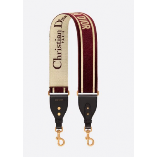 TRACOLLA Dior Oblique in velluto ricamato S8540CWVF-4 Bordeaux